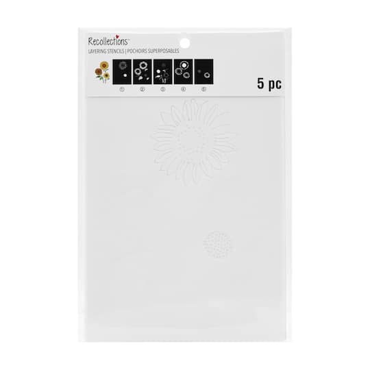 6" x 8" Sunflowers Print Stencil Set by Recollections™